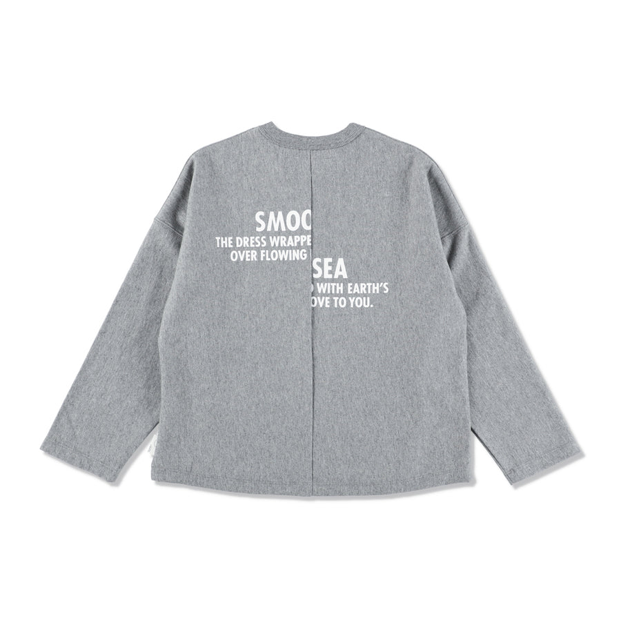 SMOOTHY x WDS L/S SMILE TEE / H_GRAY