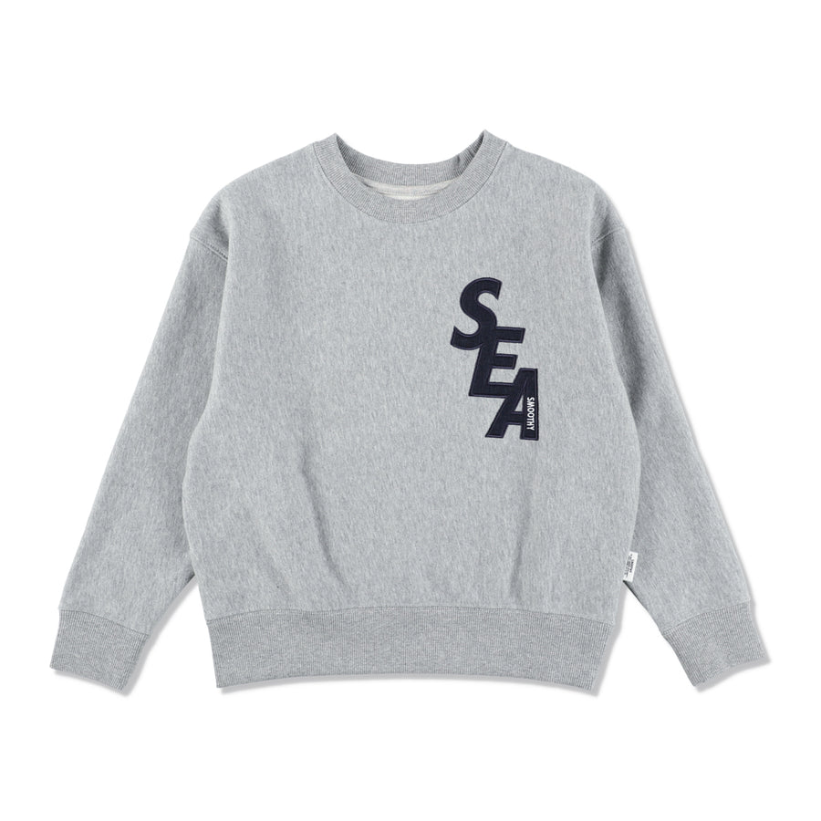 SMOOTHY x WDS CREW NECK SWEAT SHIRT / H_GRAY