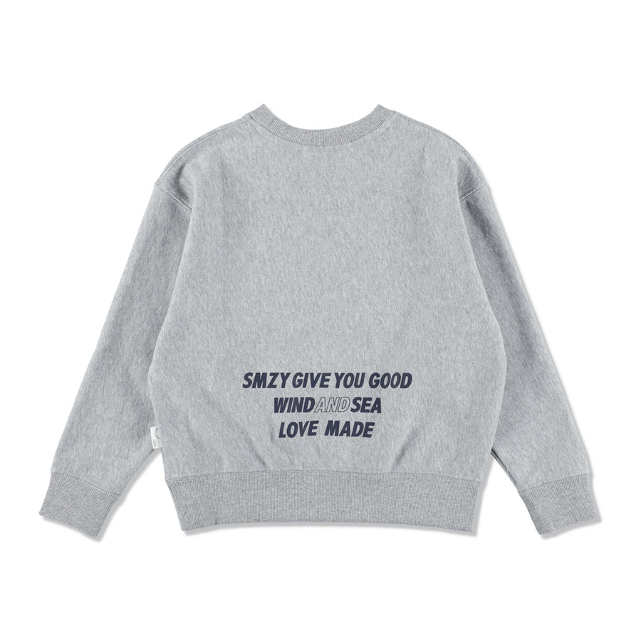 SMOOTHY x WDS CREW NECK SWEAT SHIRT / H_GRAY