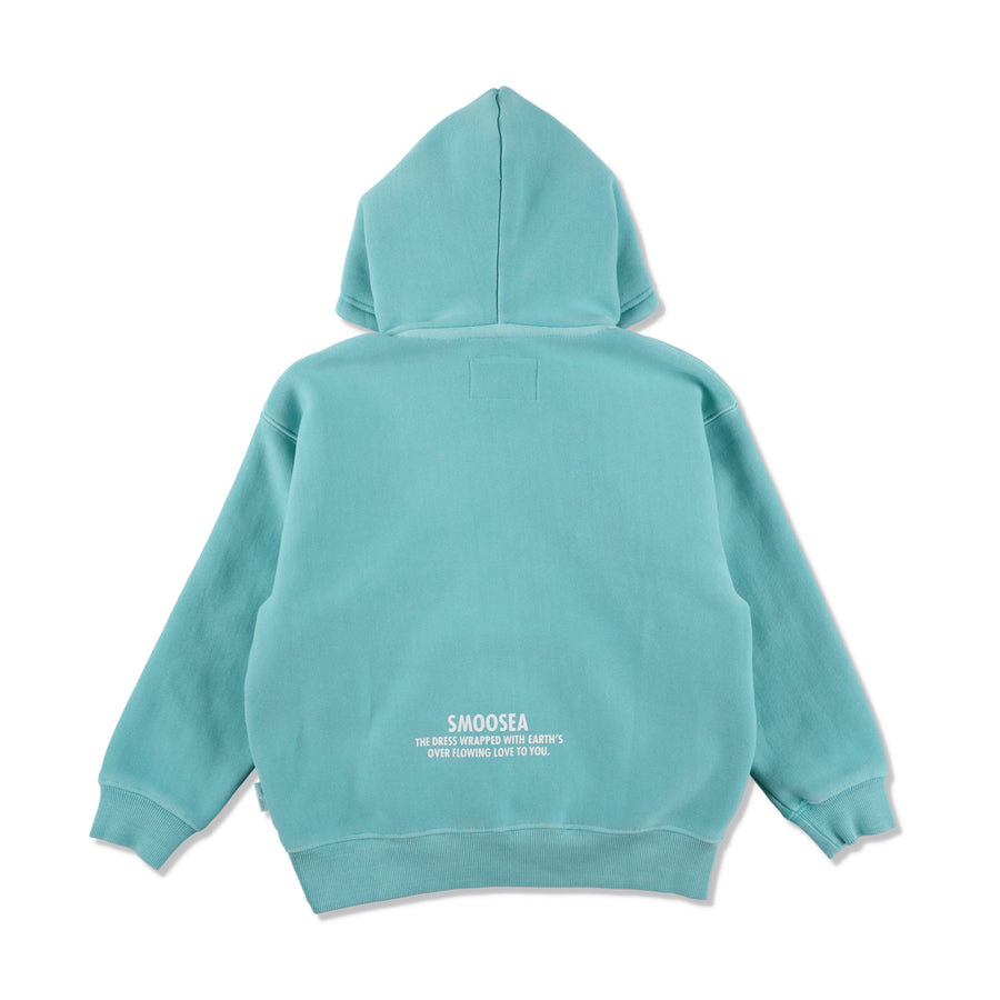 SMOOTHY x WDS SEA PIGMENT HOODIE / SAX