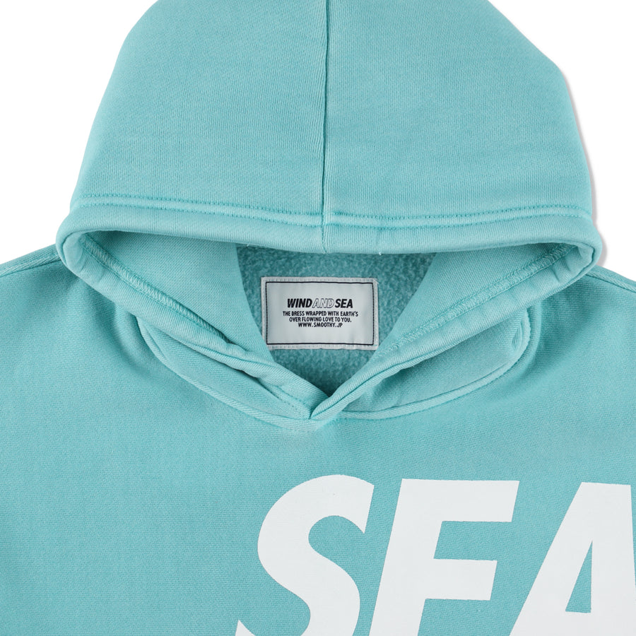 SMOOTHY x WDS SEA PIGMENT HOODIE / SAX