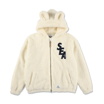 SMOOTHY x WDS BOA ZIP HOODIE / WHITE