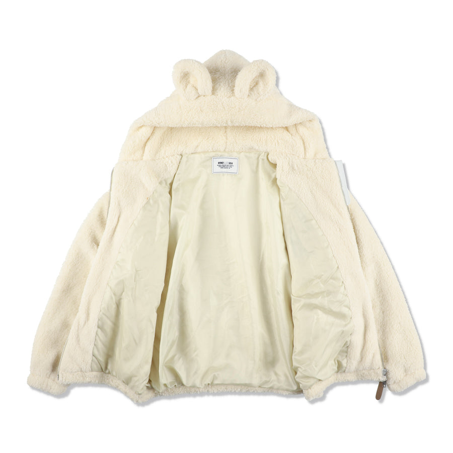 SMOOTHY x WDS BOA ZIP HOODIE / WHITE