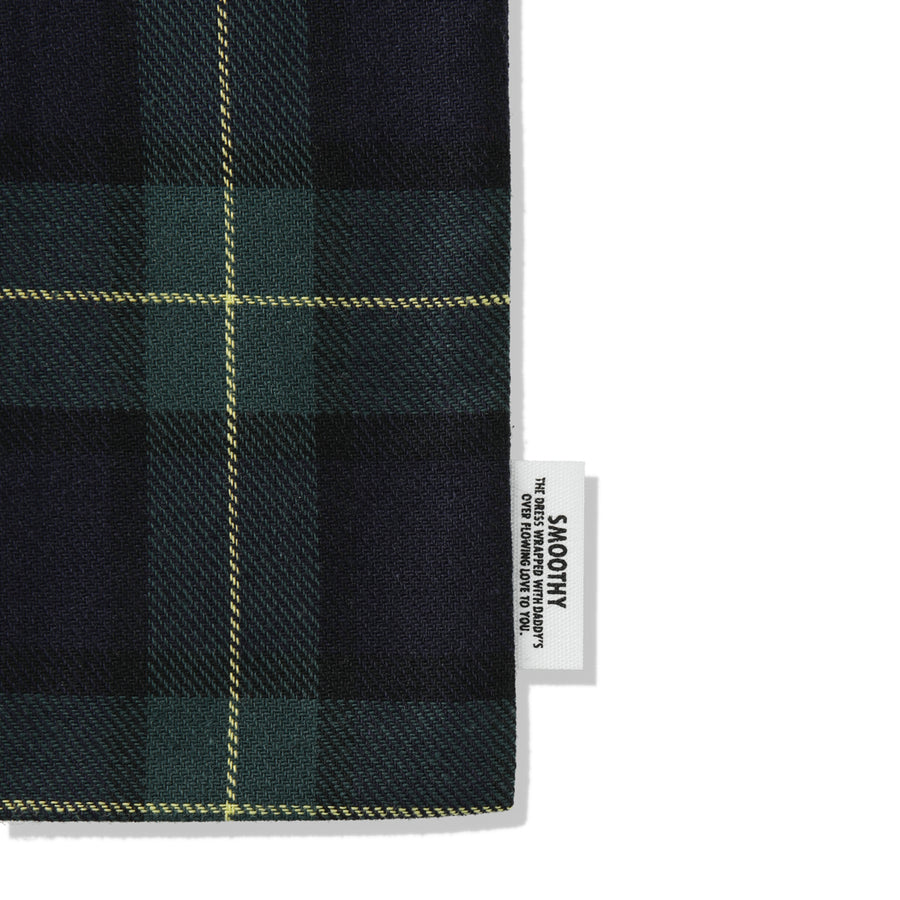 SMOOTHY x WDS PLAID DRAWSTRING BAG / GREEN_RED