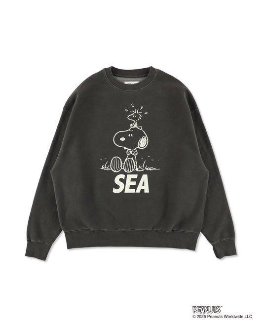 SMOOTHY x WDS  Snoopy Pigment Crewneck Sweatshirt