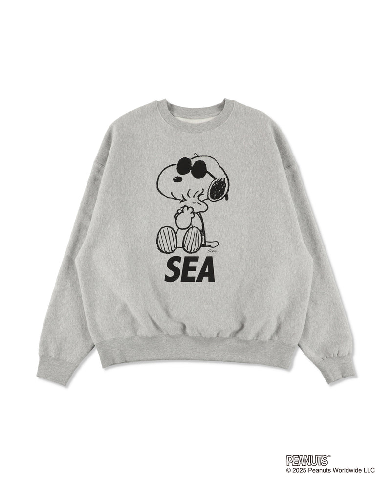 SMOOTHY x WDS  Snoopy Pigment Crewneck Sweatshirt