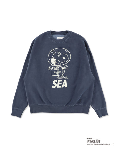 SMOOTHY x WDS  Snoopy Pigment Crewneck Sweatshirt