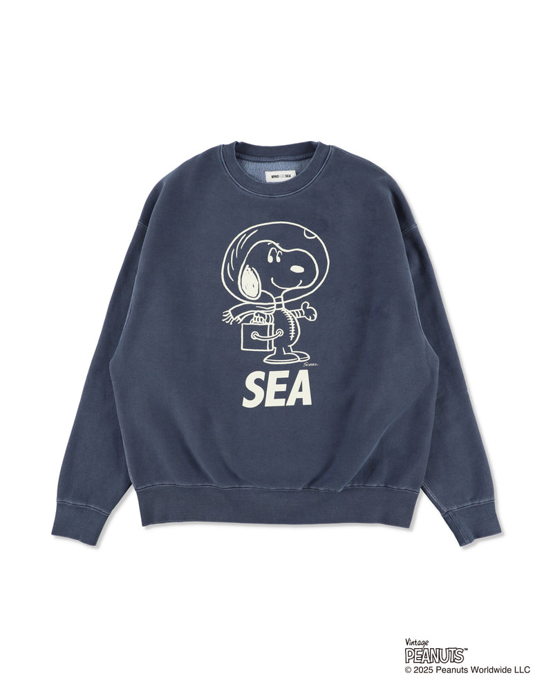 SMOOTHY x WDS  Snoopy Pigment Crewneck Sweatshirt