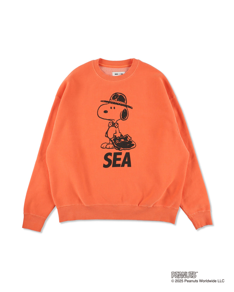 SMOOTHY x WDS  Snoopy Pigment Crewneck Sweatshirt