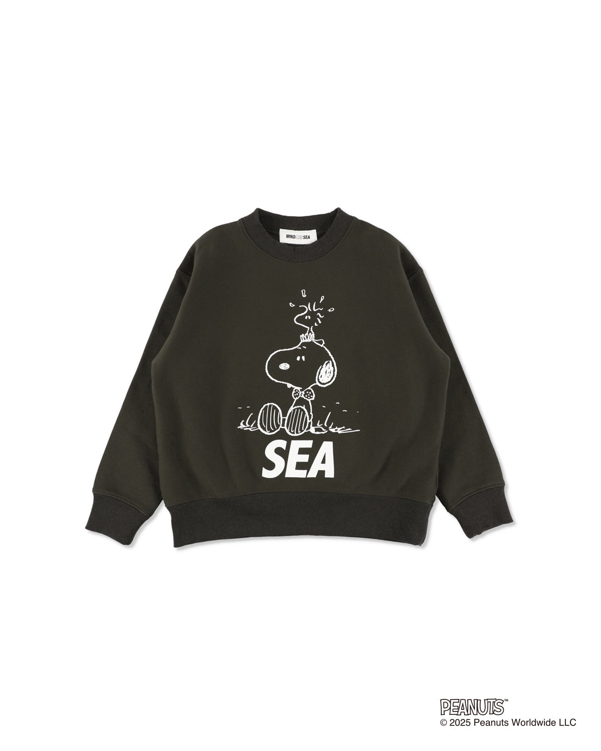 SMOOTHY x WDS Snoopy Washed Kids Crewneck Sweatshirt