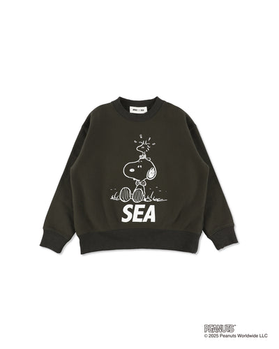 SMOOTHY x WDS Snoopy Washed Kids Crewneck Sweatshirt