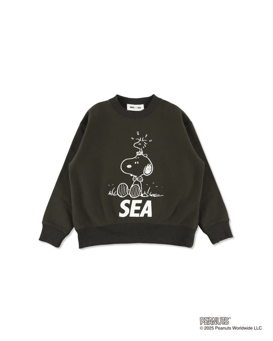 SMOOTHY x WDS Snoopy Washed Kids Crewneck Sweatshirt