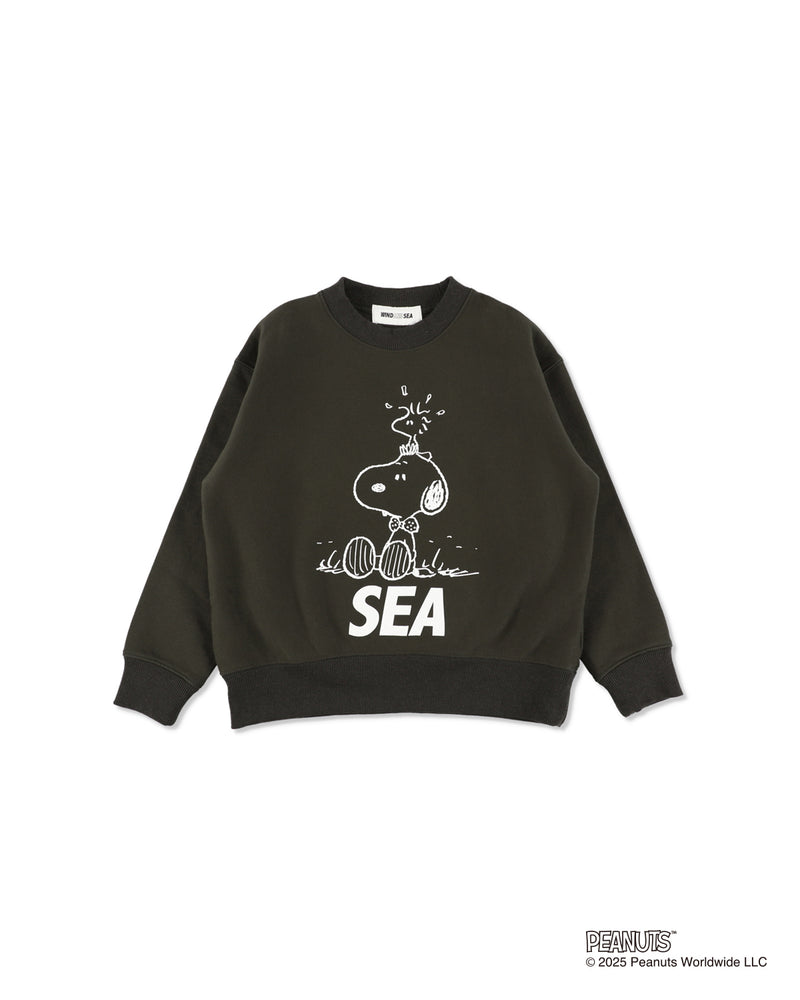 SMOOTHY x WDS Snoopy Washed Kids Crewneck Sweatshirt