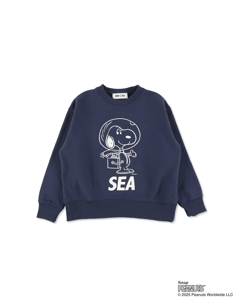 SMOOTHY x WDS Snoopy Washed Kids Crewneck Sweatshirt