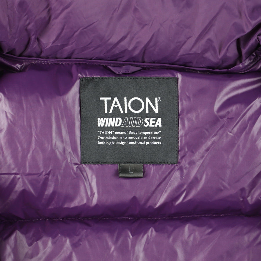 TAION x WDS VOLUME DOWN VEST / D_PURPLE