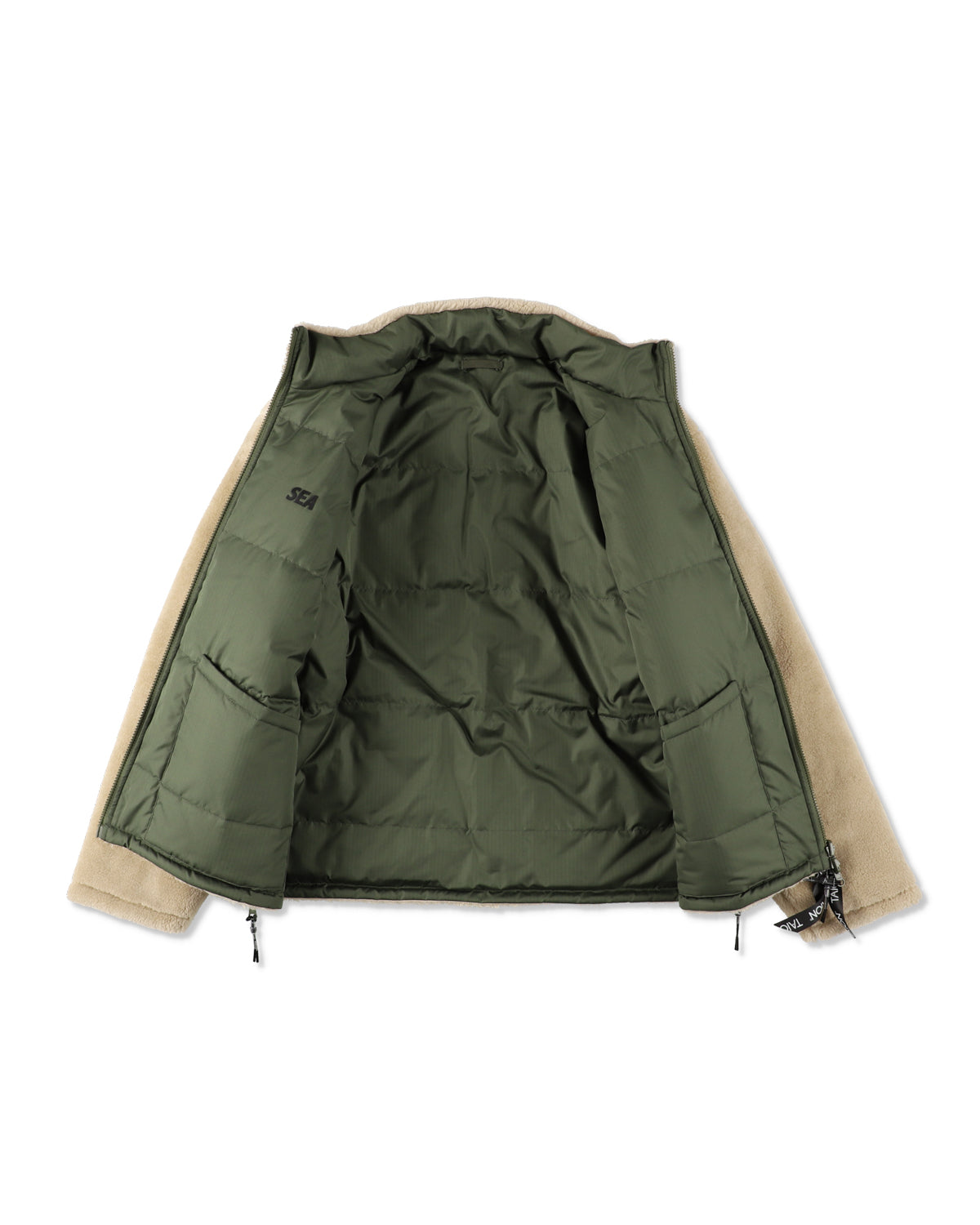 WIND AND SEA 中綿　パフジャケット　オリーブ TAION x WDS REVERSIBLE BOA x DOWN – WIND AND SEA
