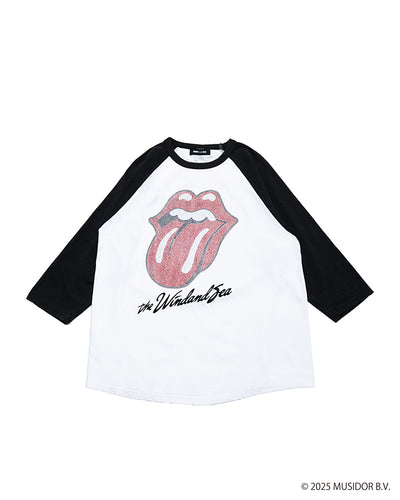 The Rolling Stones x WDS Raglan Sleeve Rhine Stones Tee