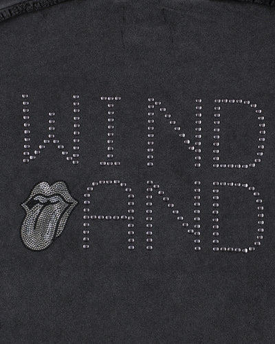 The Rolling Stones x WDS Studs＆Rhine Stones Logo Hooded sweatshirt