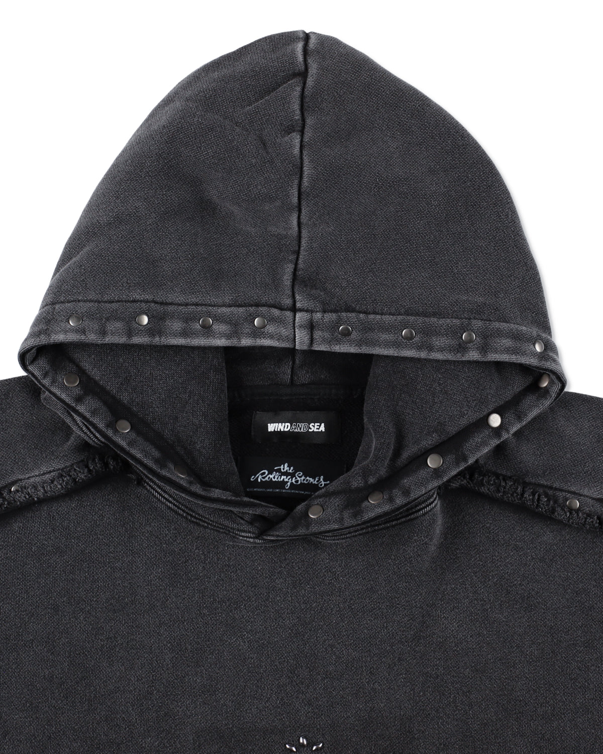 The Rolling Stones x WDS Studs＆Rhine Stones Logo Hooded sweatshirt