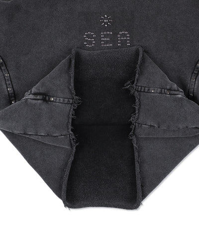 The Rolling Stones x WDS Studs＆Rhine Stones Logo Hooded sweatshirt