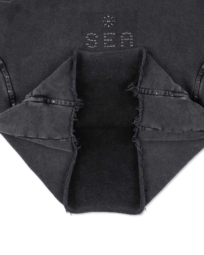 The Rolling Stones x WDS Studs＆Rhine Stones Logo Hooded sweatshirt