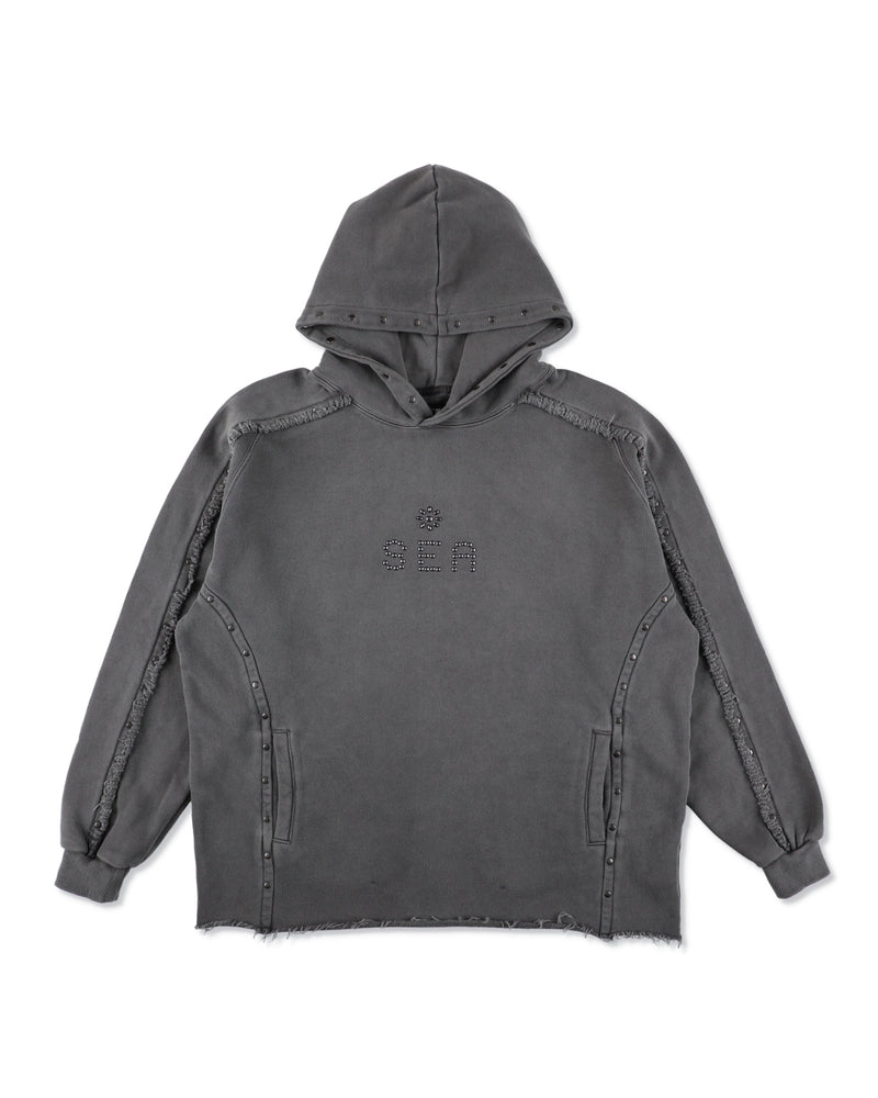 The Rolling Stones x WDS Studs＆Rhine Stones Logo Hooded sweatshirt