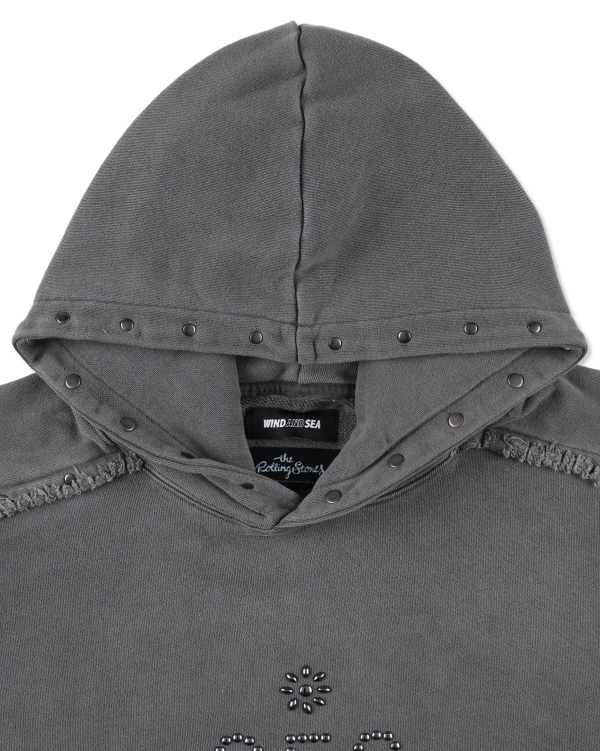 The Rolling Stones x WDS Studs＆Rhine Stones Logo Hooded sweatshirt