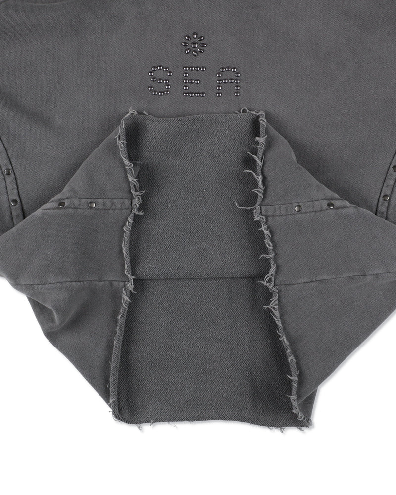 The Rolling Stones x WDS Studs＆Rhine Stones Logo Hooded sweatshirt