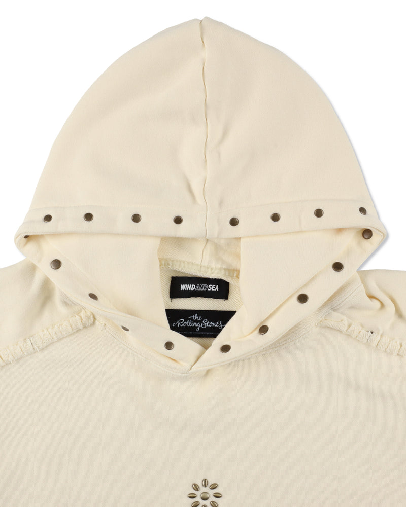 The Rolling Stones x WDS Studs＆Rhine Stones Logo Hooded sweatshirt