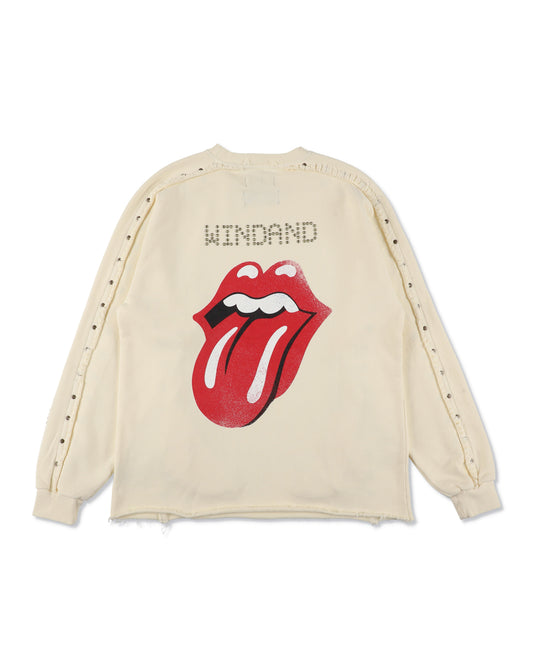 The Rolling Stones x WDS Studs＆Rhine Stones Crewneck Sweatshirt