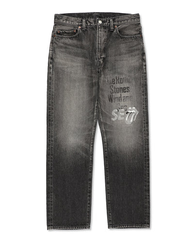 THE ROLLING STONES x WDS PRINTED DENIM PANTS