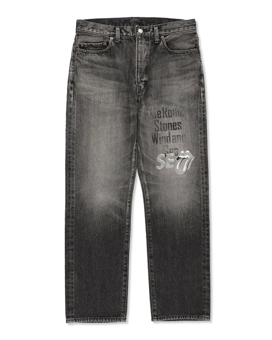 THE ROLLING STONES x WDS PRINTED DENIM PANTS