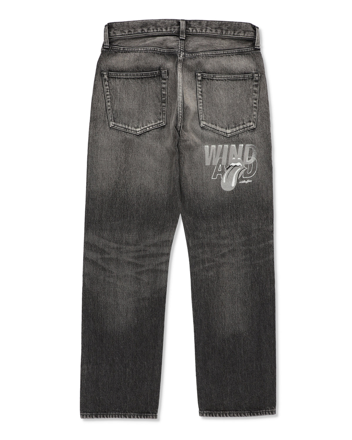 THE ROLLING STONES x WDS PRINTED DENIM PANTS
