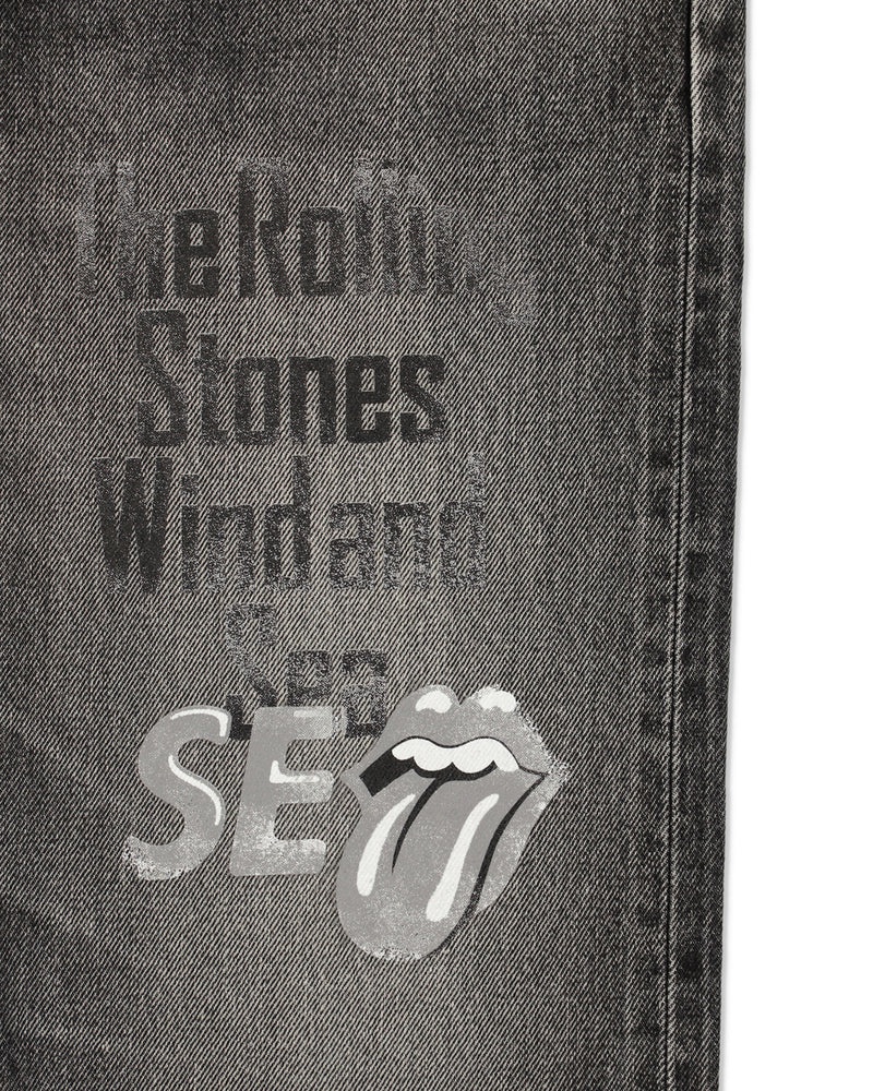 THE ROLLING STONES x WDS PRINTED DENIM PANTS