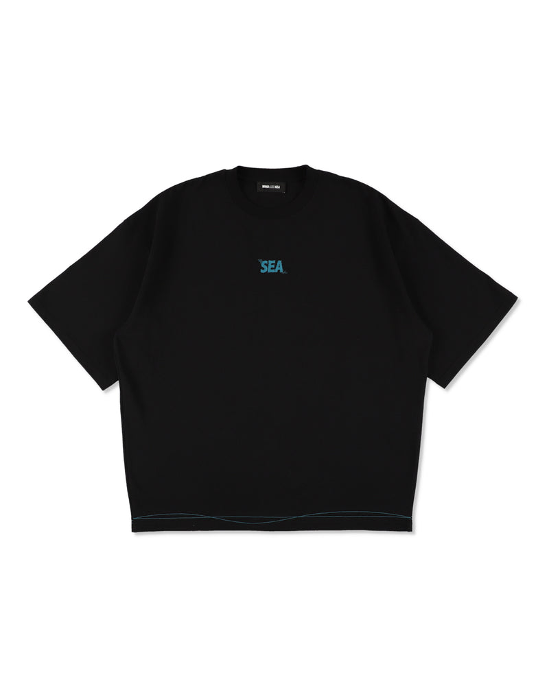 WAVE BLUE STITCH TEE