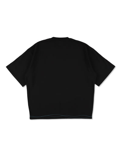 WAVE BLUE STITCH TEE
