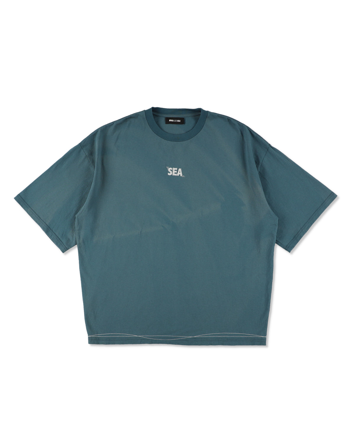 WAVE BLUE STITCH TEE