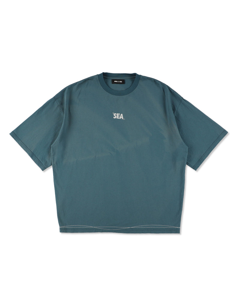 WAVE BLUE STITCH TEE