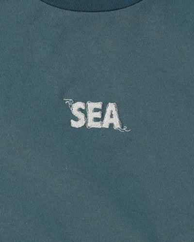 WAVE BLUE STITCH TEE