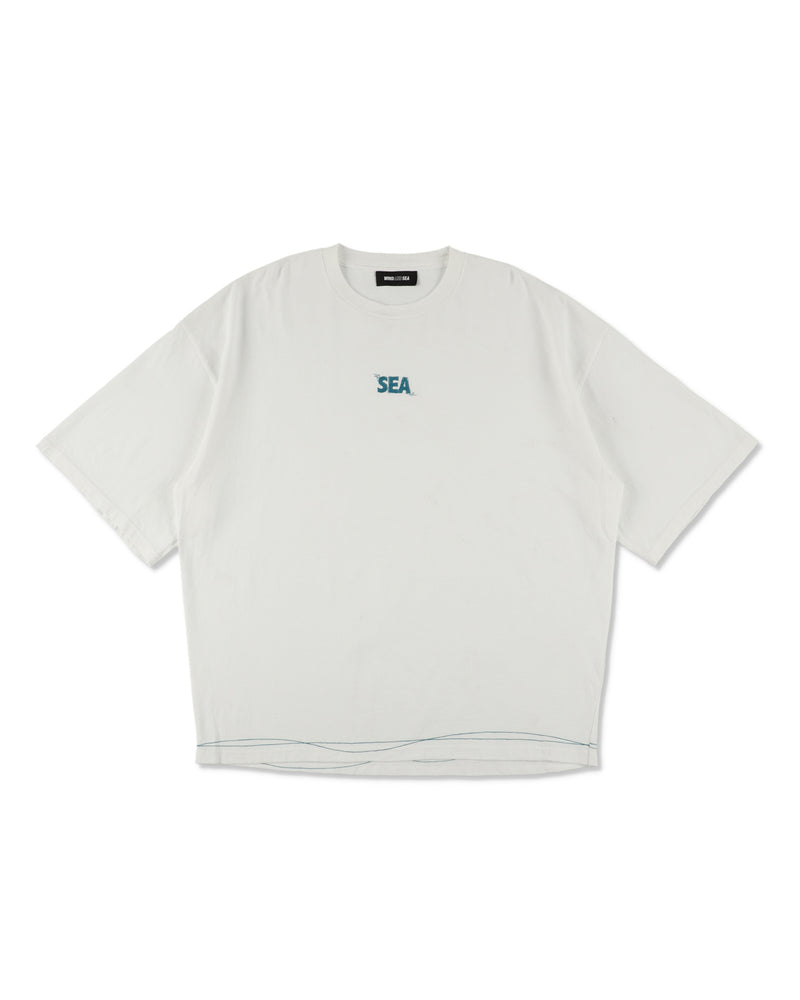 WAVE BLUE STITCH TEE