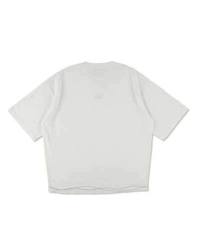 WAVE BLUE STITCH TEE