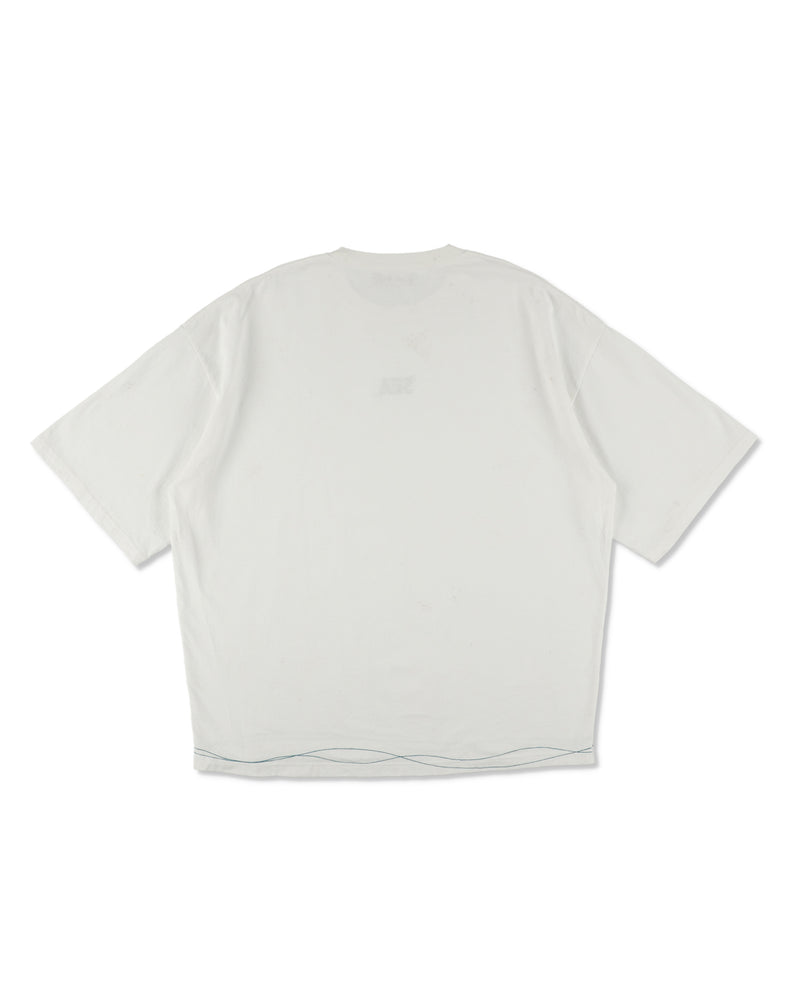 WAVE BLUE STITCH TEE
