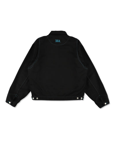 WAVE BLUE STITCH JACKET