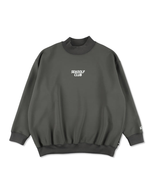 MOCK NECK PONCH L/S TEE