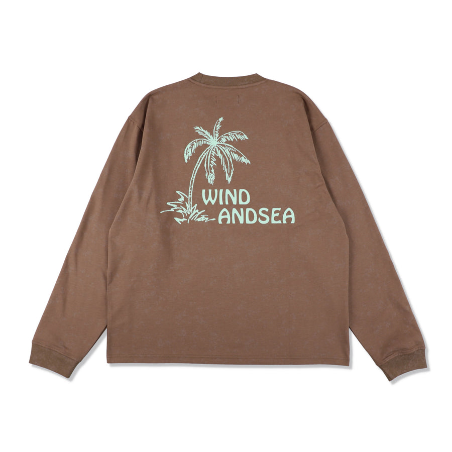 PALM TREE L/S TEE / BROWN