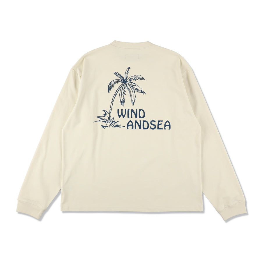 PALM TREE L/S TEE / IVORY