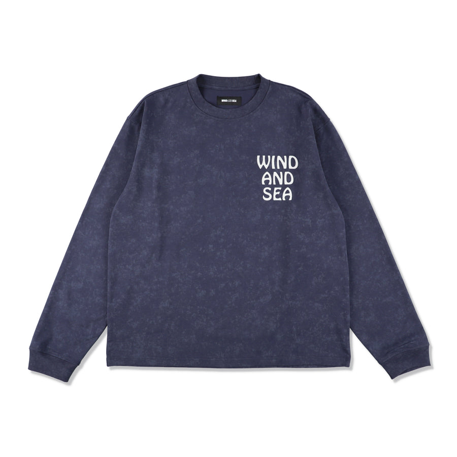 PALM TREE L/S TEE / NAVY