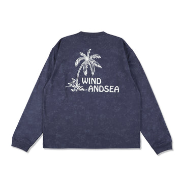 PALM TREE L/S TEE / NAVY