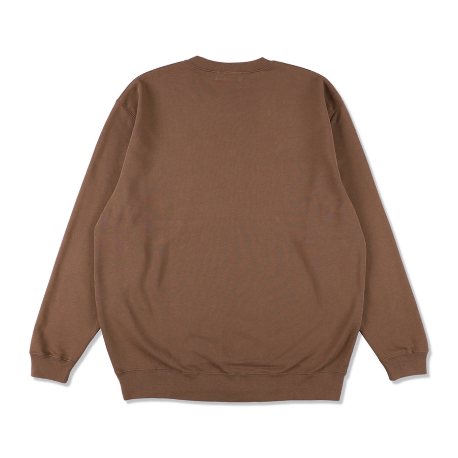 PALM TREE LOGO CREWNECK SWEAT / BROWN