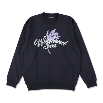 PALM TREE LOGO CREWNECK SWEAT / NAVY